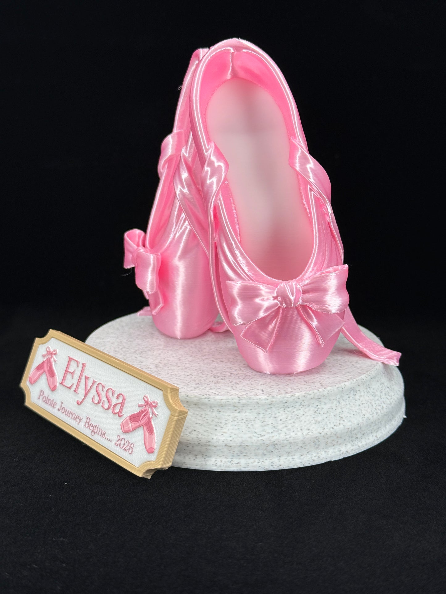 Personalised Ballet Pointe Shoe Statue with Custom Name Plaque