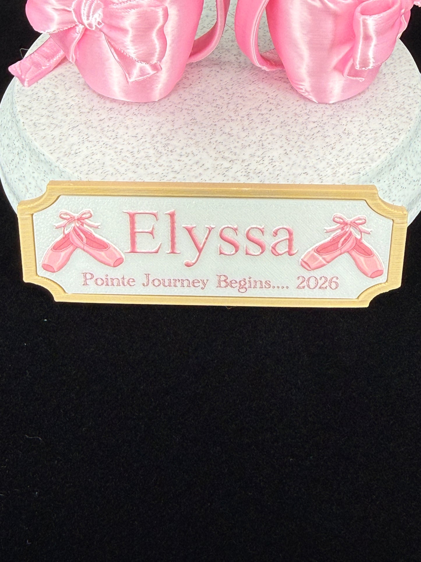 Personalised Ballet Pointe Shoe Statue with Custom Name Plaque