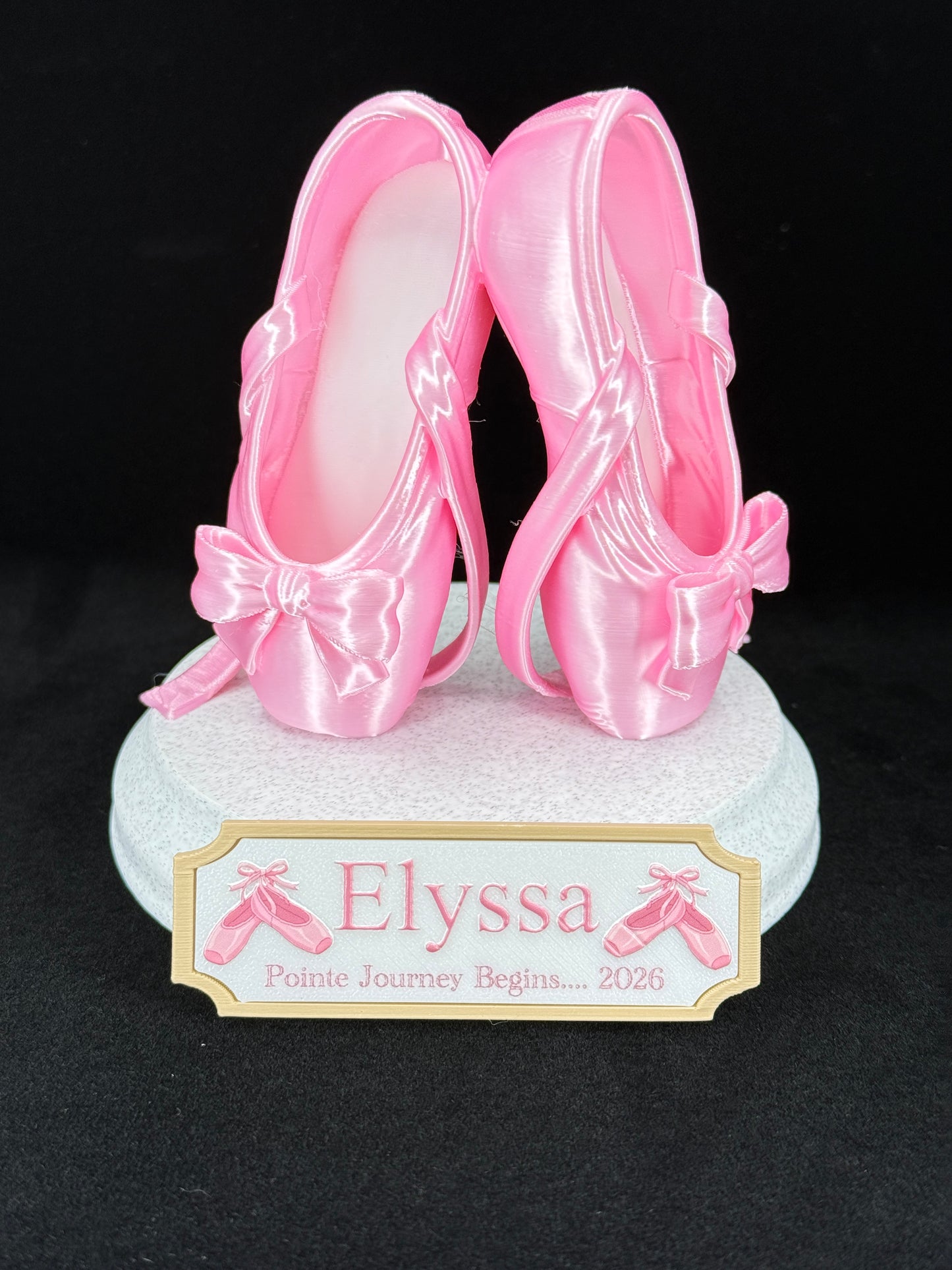 Personalised Ballet Pointe Shoe Statue with Custom Name Plaque